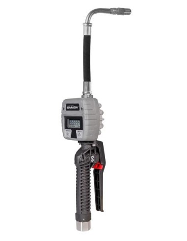 PISTOLA CONTADORA DIGITAL FV50, 30 L/MIN, CON EXTENSIÓN FLEXIBLE 90°, 1/4 VUELTA
