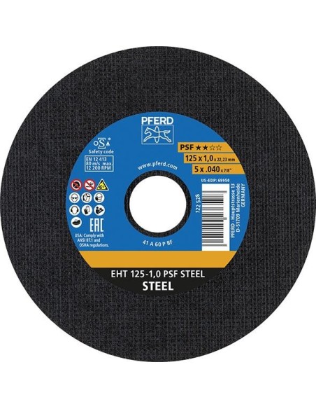 Disco de corte recto A46PPS 115x1,6mm PFERD