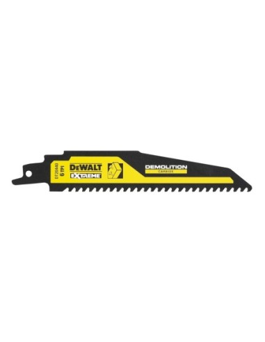 DT20440-QZ - Hoja para sierra sable 152mm para madera con clavos 6TPI