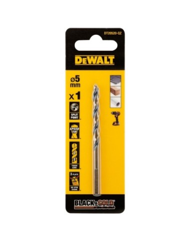 DT20520-QZ - Broca Black&Gold 5mm
