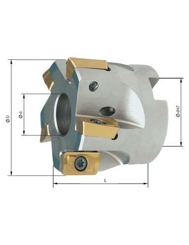 Portacuchillas áng. 90grados Z8 refrigeración interiorD100mm para APKT16