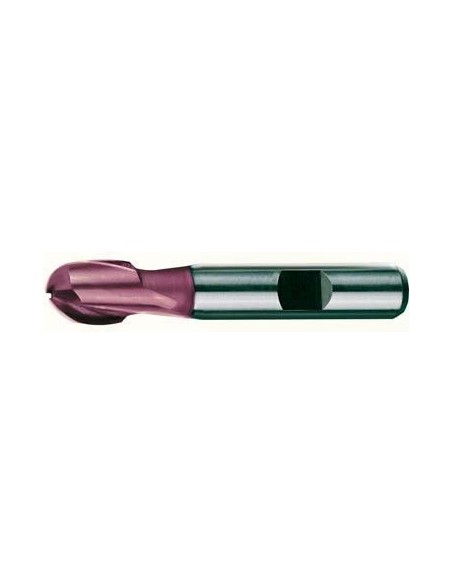 Fresa esférica corta DIN327 HSSCo8 TiALN tipo N 3mm