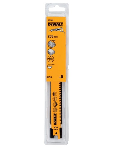 DT2402-QZ - Hoja de Sierra Sable HCS Progressor para madera 150mm