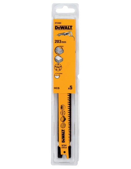 DT2402-QZ - Hoja de Sierra Sable HCS Progressor para madera 150mm
