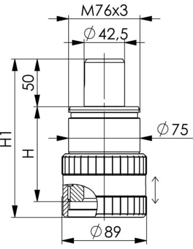 Elemento interm. grande 6425Z-300mm AMF