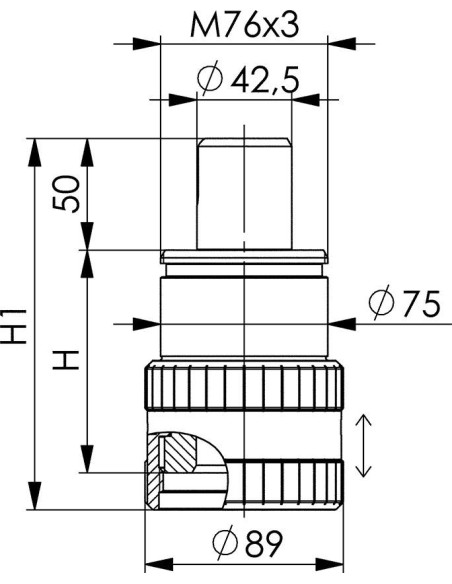 Elemento interm. grande 6425Z-300mm AMF