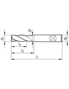 Fresa front HPC extralrgaMDI TiALN tipo 2