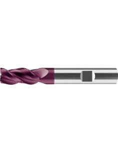 Fresa frontal HPCL MDI TiALN tipo UNI Z3 bisel angular 35-38 grados 4mm