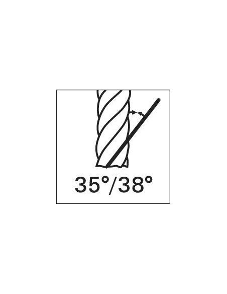 Fresa frontal HPCL MDI TiALN tipo UNI Z3 bisel angular 35-38 grados 4mm