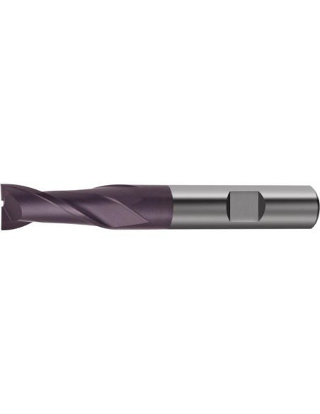 Fresa frontal larga DIN6527 VHM Z2 vástago HA2,8mm