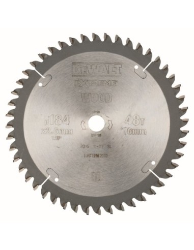 DT4092-QZ - Hoja para sierra circular portátil 184x16mm 48D