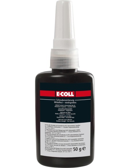 Sujeción del tornillo media-dura baja viscosidad 50g E-COLL