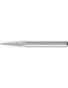 Fresa c/ mango HSS f. cónica apuntada G 0618 3 6mm 6x18mm Pferd