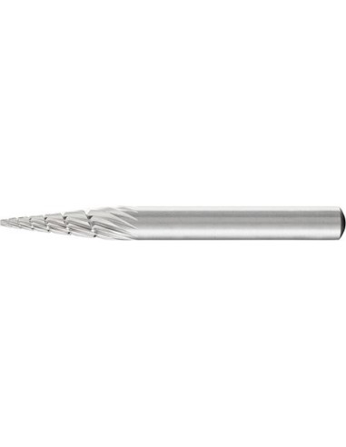 Fresa c/ mango HSS f. cónica apuntada G 0618 3 6mm 6x18mm Pferd