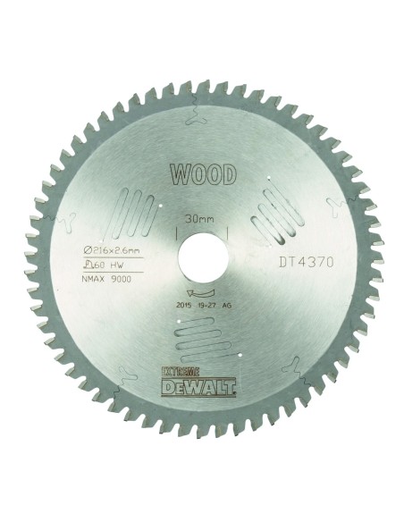 DT4370-QZ - Hoja para sierra circular estacionaria 216x30mm 60D