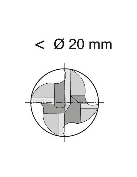 Fresa desbastar larga DIN844 & HSSCo8 12,0mm
