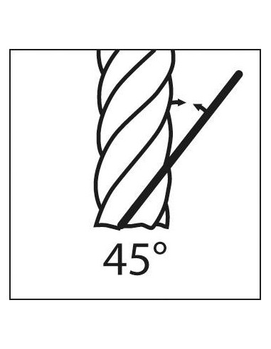 Fresa de desbastar, largaDIN6527 MDI AlTiN  tipo HR 4mm FORTIS