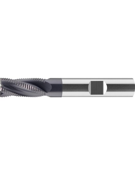 Fresa de desbastar VHM tipo HR 20,0mm larga Z4 TiAlN HB 25grados norma de fábrica