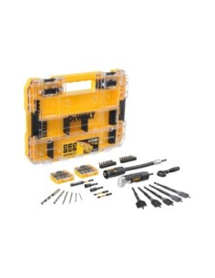 DT70776-QZ - Toughcase grande de 85 piezas para atornillar y taladrar con acoplamiento angular flexible