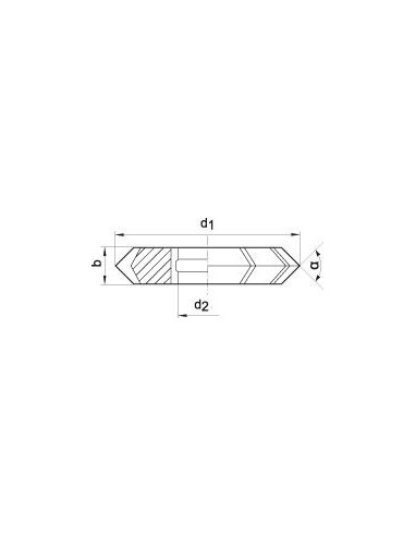 Fresa dte. prismát DIN847HSS 45grados 80x12mm