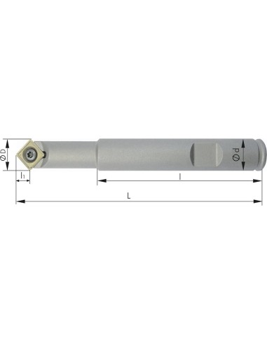 Fresa biselar/centrar 45gradosZ1 D12mm para SOMT 09