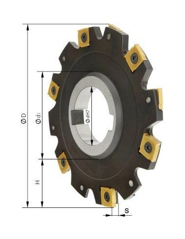 Fresa de disco sin reborde Z16 D 200x6 mm