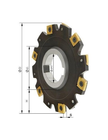 Fresa de disco sin reborde Z8 D 80x4 mm