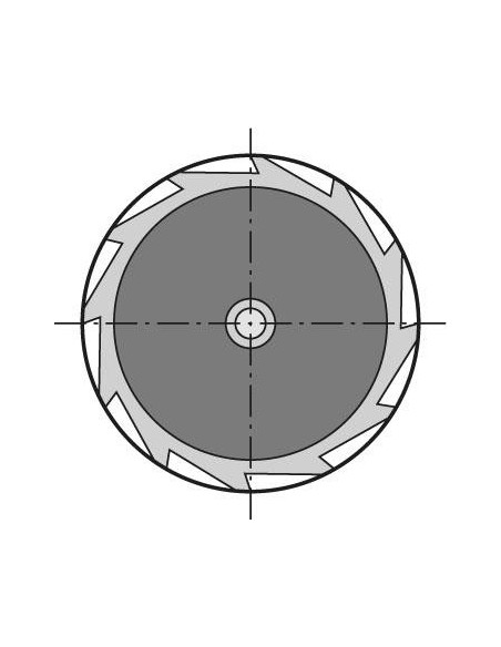 Fresa chavetero corta DIN850 HSSCo8 TiALN tipo N forma D 13,5x4mm