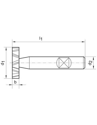Fresa chavetero corta DIN850 HSSCo8 TiALN tipo N forma D 32,5x8mm