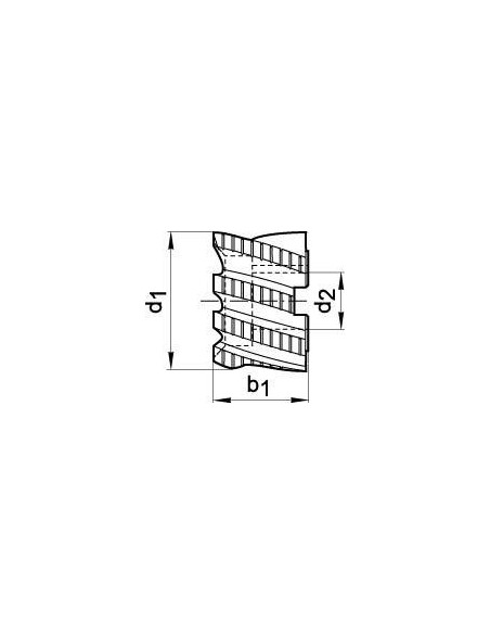 Fresa cilíndrica frontal DIN1880 HSSCo8 tipoNR 40x32mm