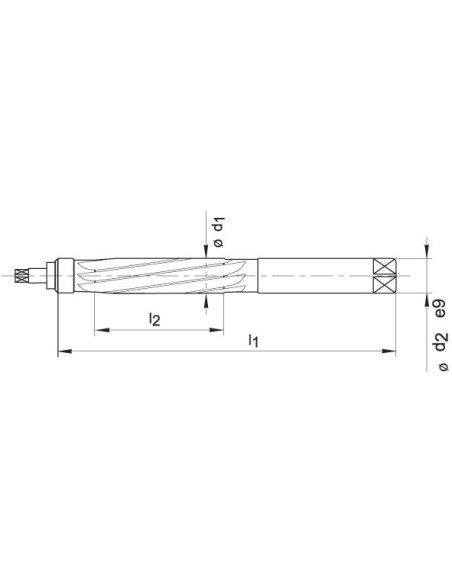 Escariador manual DIN206 HSS 15,0mm BECK