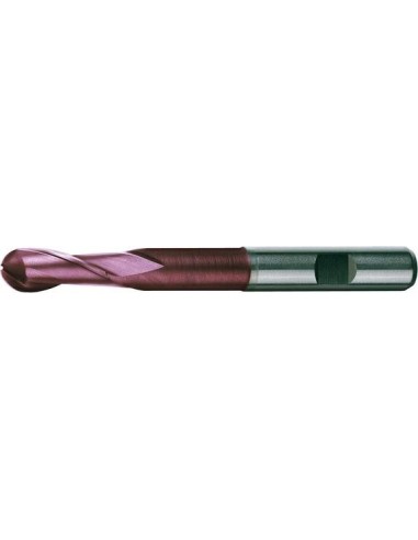 Fresa esférica larga DIN1889 HSSCo8 TiALN tipoN 20mm