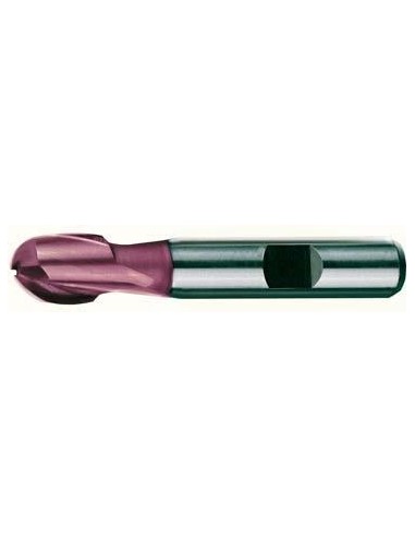 Fresa esférica corta DIN327 HSSCo8 TiALN tipo N 15mm
