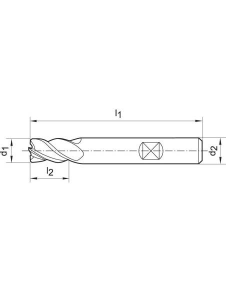 Fresa frontal HPC corta MDI TiALN INOX MDI TiALN TiALN 35/38grados Z4 8mm