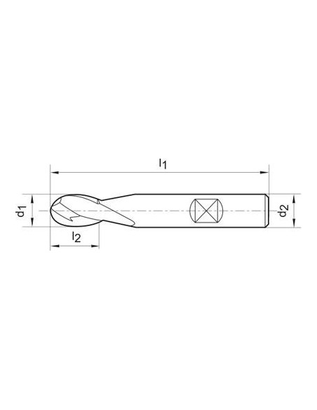 Fresa p/ radios MDI 12,0mm Z2 corta HA TA-C FORMAT GT