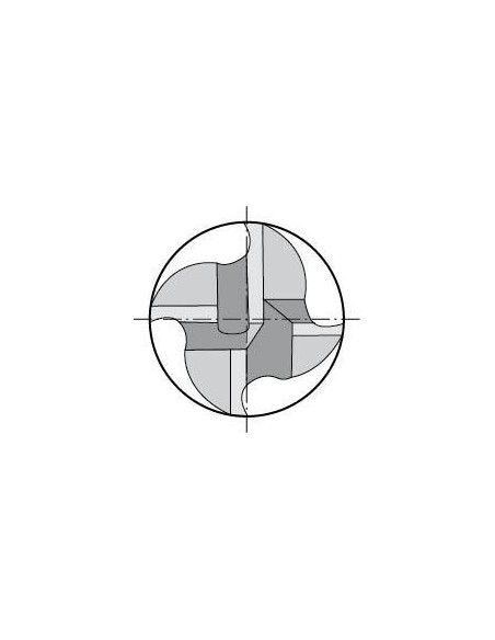 Fresa desbastar corta HSSDIN844 HSSCo8 TiALN NR 12mm &
