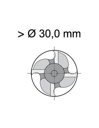 Fresa frontal lrga DIN844HSSE tipo N 32,0mm