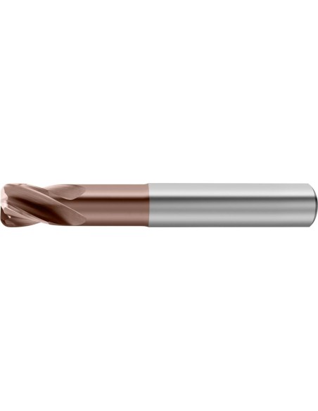 Fresa toroidal VHM 1,0mm Z4 ER0,1mm Perrox tipo H norma de fábrica corta G-Mold 65 T GÜHRING