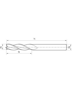 Fresa frontal extralarga WN MDI FIRE vástago HA 10mm GÜHRING 2
