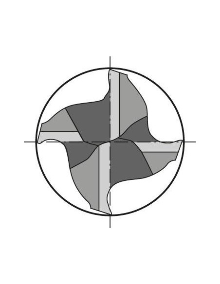 Fresa frontal MDI HPC 16,0mm Z4 HB TA-C FORMAT GT