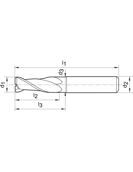 Fresa de ranuras MDI 3,0mm Z2 HA TA-C FORMAT GT
