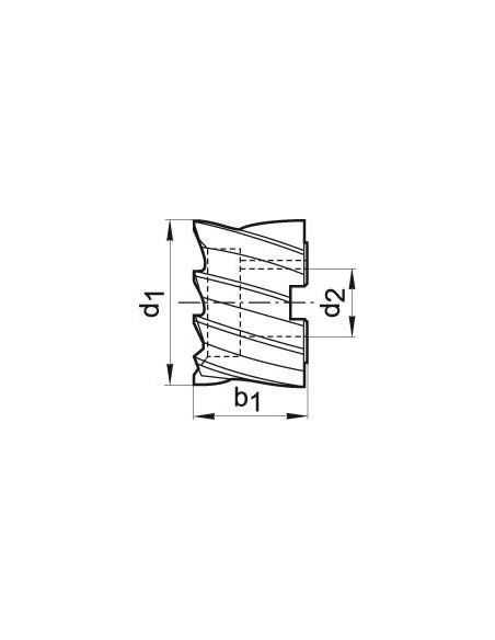 Fresa cil. front. DIN1880HSSCo8 tipo N 63x40mm 63x40mm