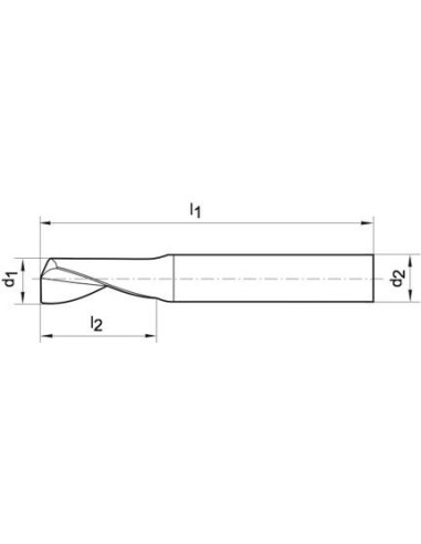 Fresa de 1 diente MDI 1,5mm Z1 HA TA-C FORMAT GT