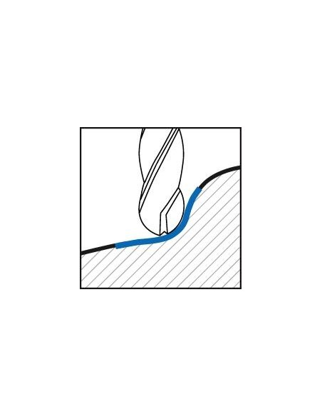 Fresa esférica corta DIN327 HSSCo8 TiALN tipo N 12mm