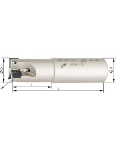Fresa frontal 90 grados Z2 refrigeración interna D20mm para SOMT09