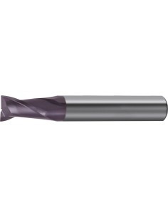 Fresa frontal corta DIN6527 VHM Z2 vástago HA3mm