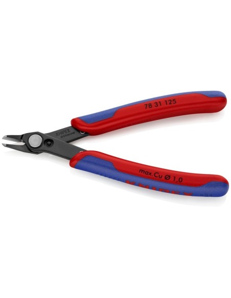 Electronic Super Knips con fundas multicomponentes bruñido 125 mm KNIPEX 78 31 125