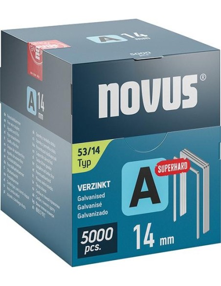 Grapa de alambre fino A tipo 53/14 mm ST Novus U.E.  5000 unidades