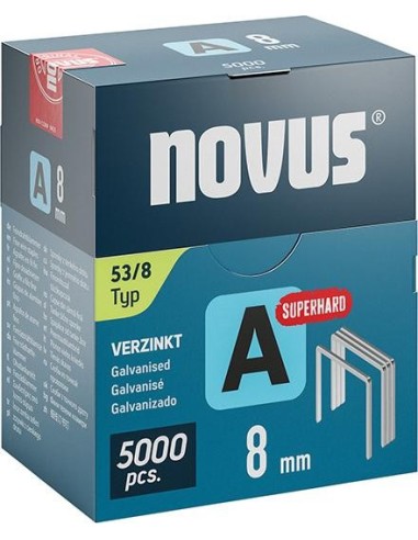 Grapa de alambre fino A tipo 53/8 mm ST Novus U.E.  5000 unidades