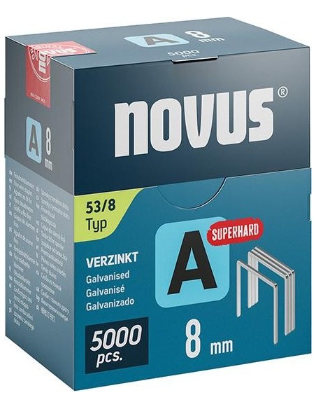 Grapa de alambre fino A tipo 53/8 mm ST Novus U.E.  5000 unidades